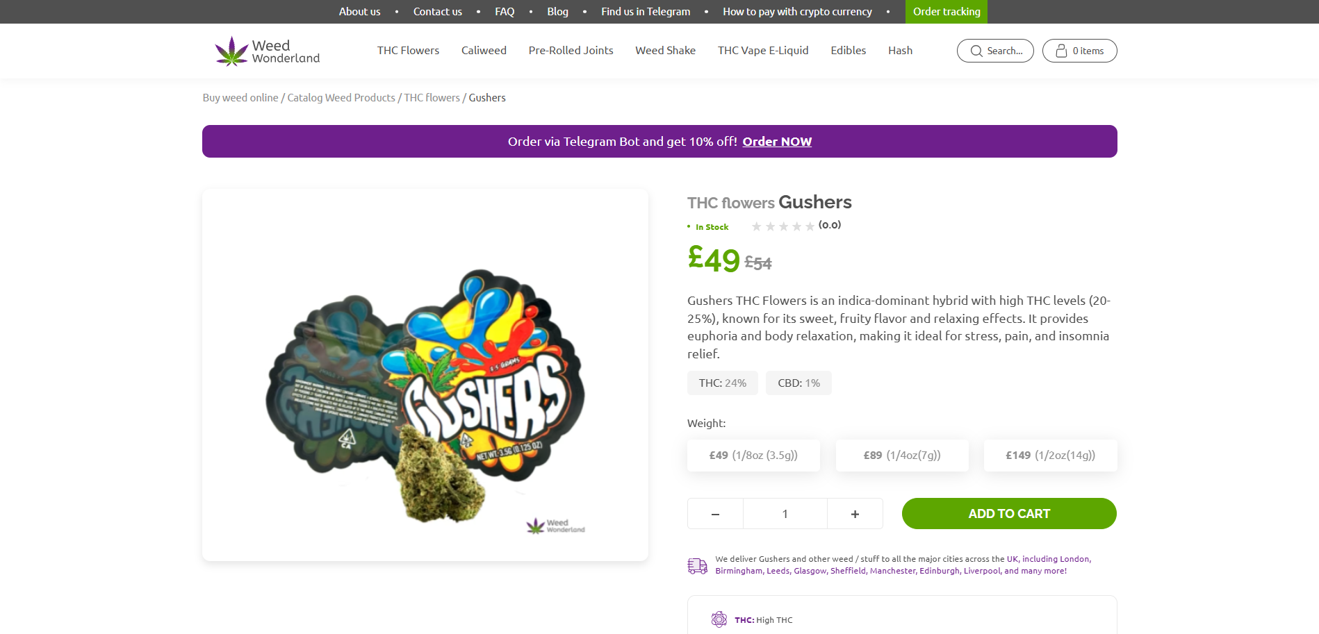 THC flowers Gushers THC flowers Gushers