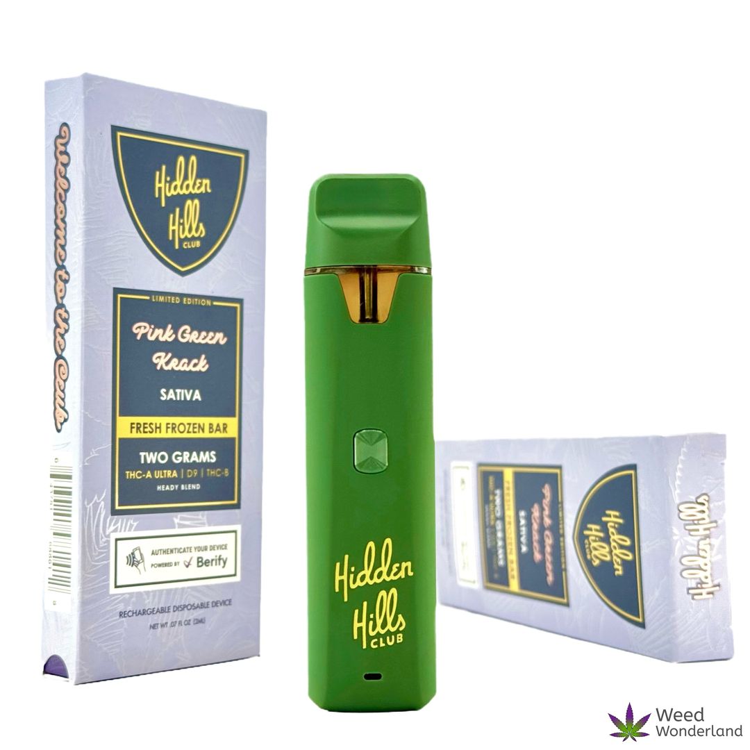 Buy THC vape E-Liquid The Hidden Hills "Pink Green Crack" (2G)
