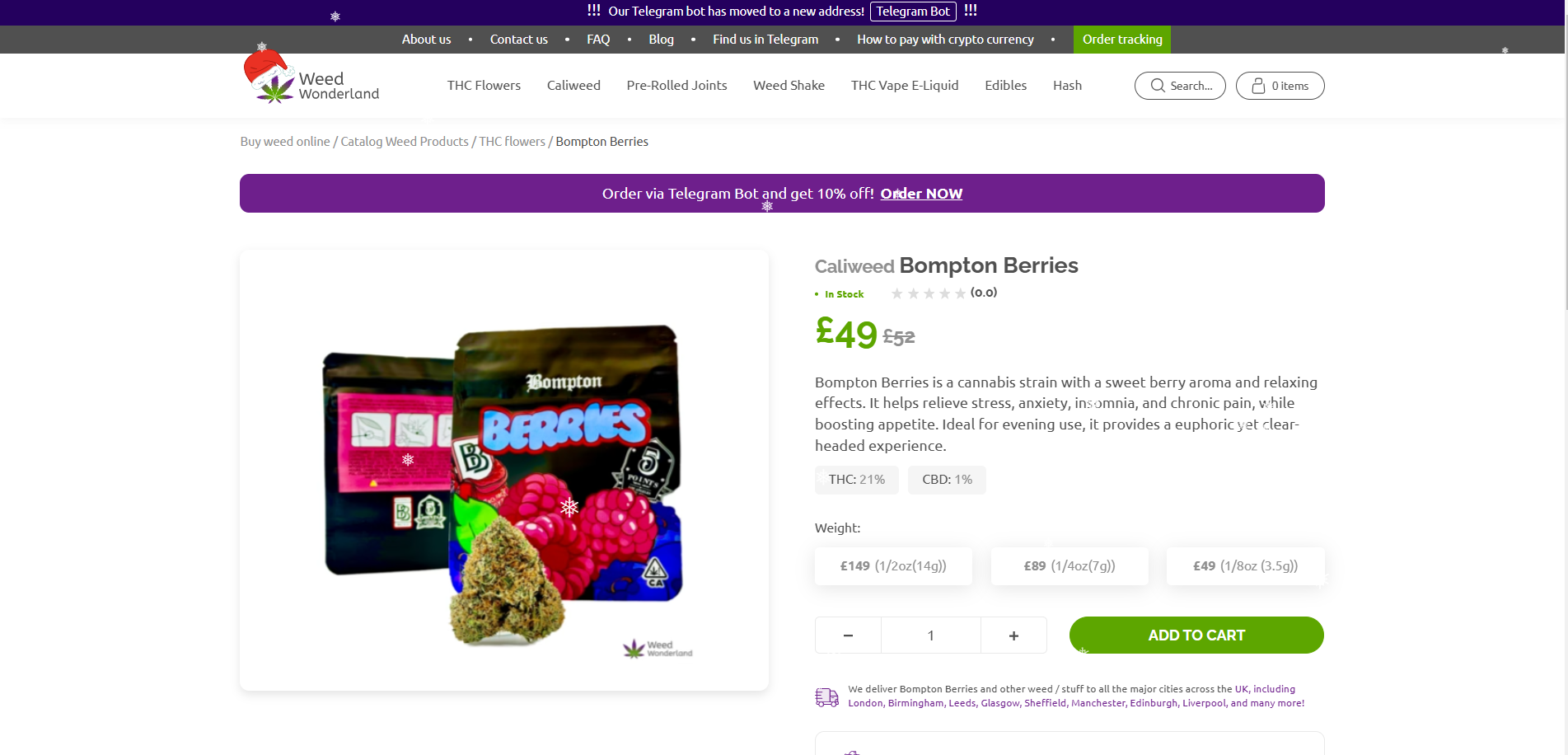 buy Caliweed Bompton Berries online at weed shop Weed Wonderland buy Caliweed Bompton Berries online at weed shop Weed Wonderland