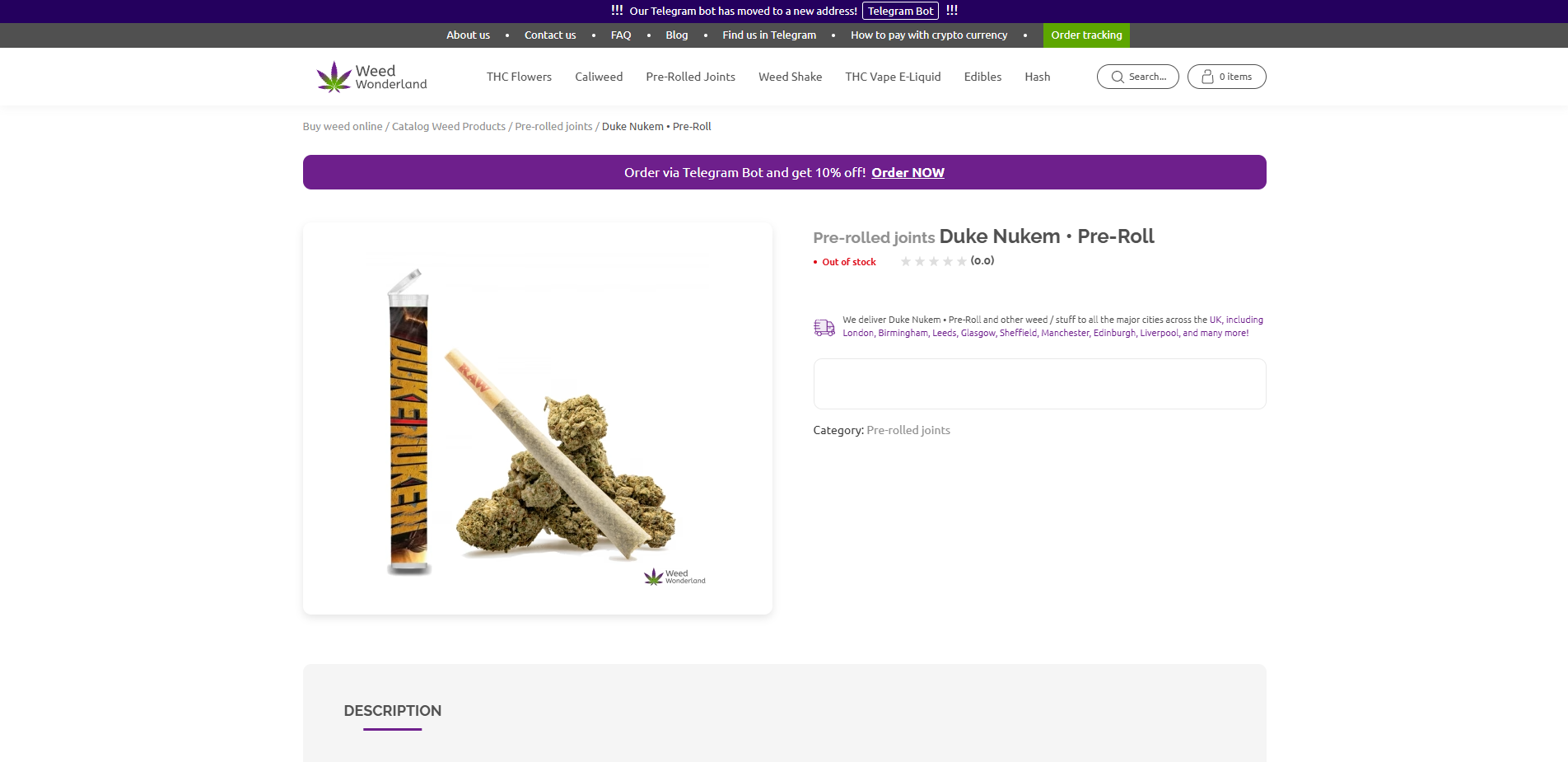 Buy Pre-rolled joints Duke Nukem online Weed Wonderland weed shop Scotland Buy Pre-rolled joints Duke Nukem online Weed Wonderland weed shop Scotland