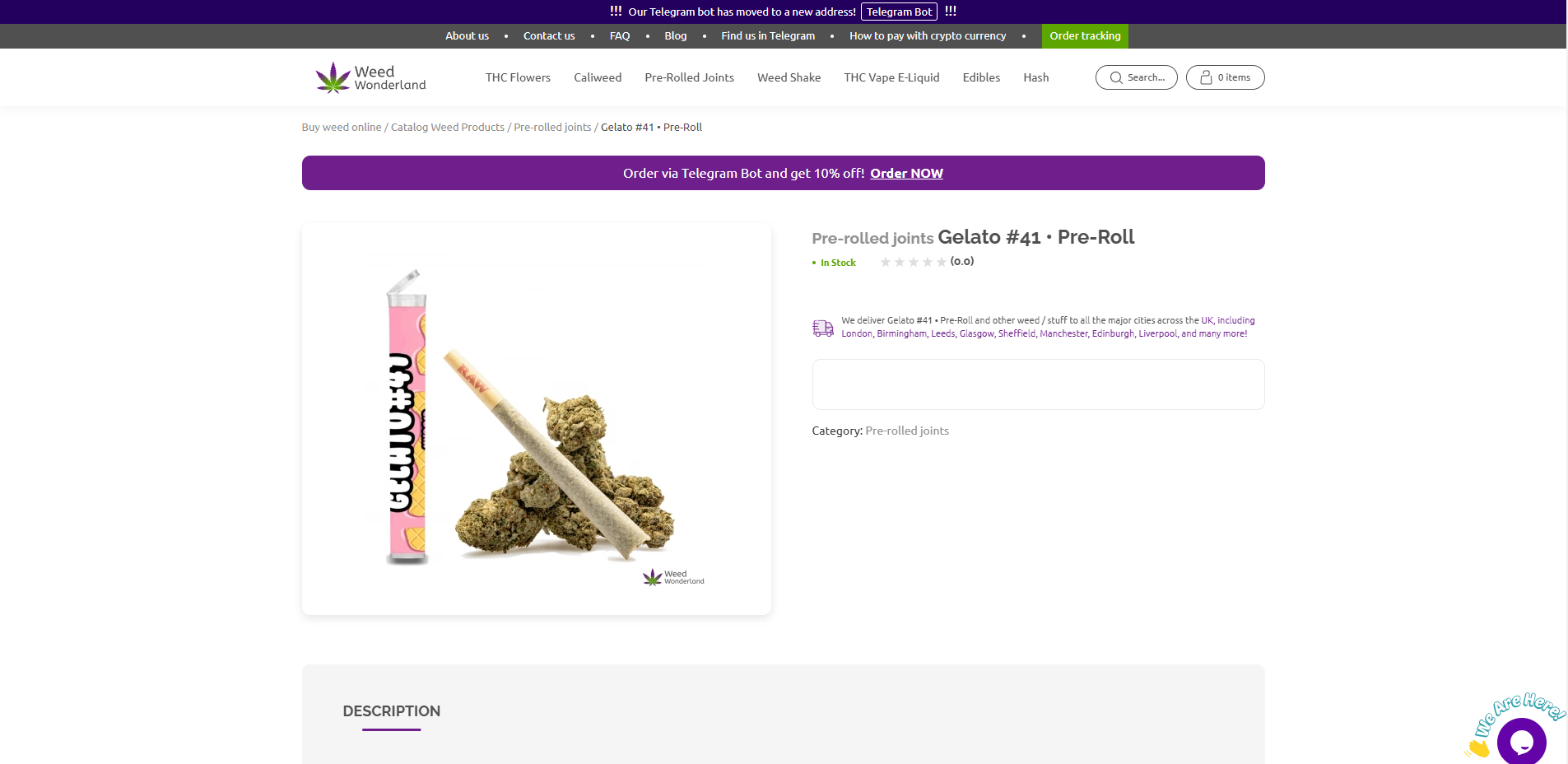 Buy Pre-rolled joints Gelato #41 online Weed Wonderland weed shop Scotland Buy Pre-rolled joints Gelato #41 online Weed Wonderland weed shop Scotland