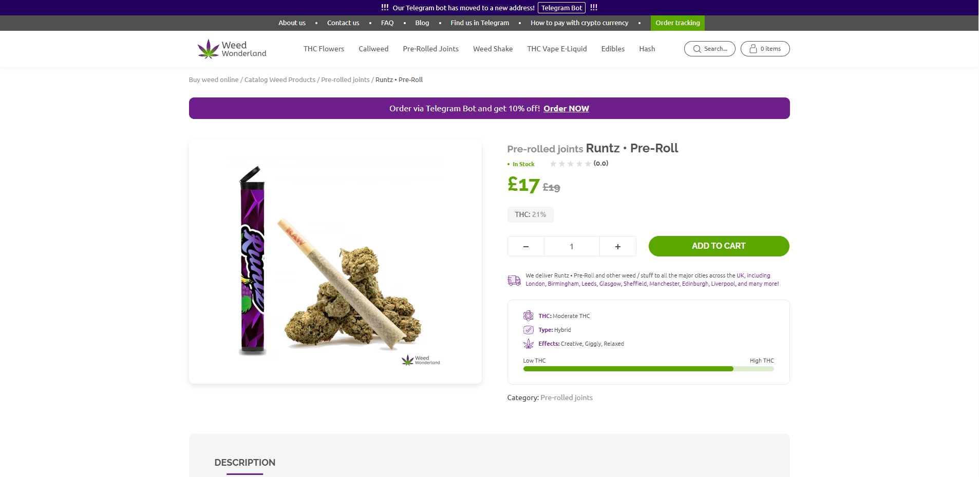 Buy Pre-rolled joints Runtz online Weed Wonderland weed shop Scotland Buy Pre-rolled joints Runtz online Weed Wonderland weed shop Scotland