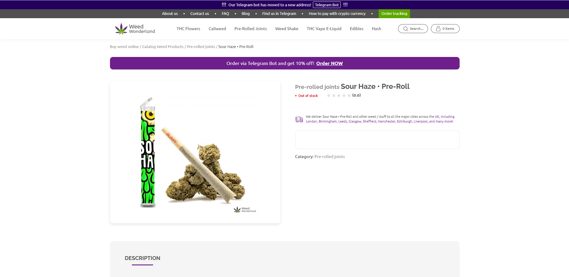 Buy Pre-rolled joints Sour Haze online Weed Wonderland weed shop Scotland Buy Pre-rolled joints Sour Haze online Weed Wonderland weed shop Scotland