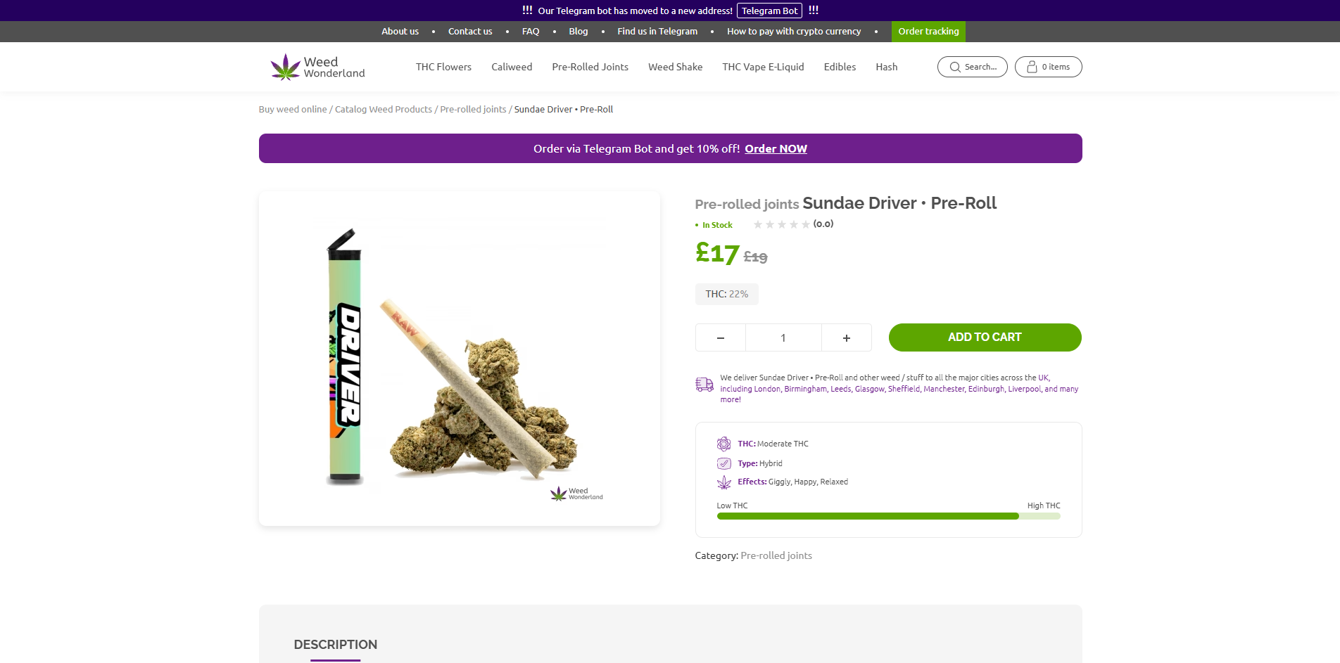 Buy Pre-rolled joints Sundae Driver online Weed Wonderland weed shop Scotland Buy Pre-rolled joints Sundae Driver online Weed Wonderland weed shop Scotland
