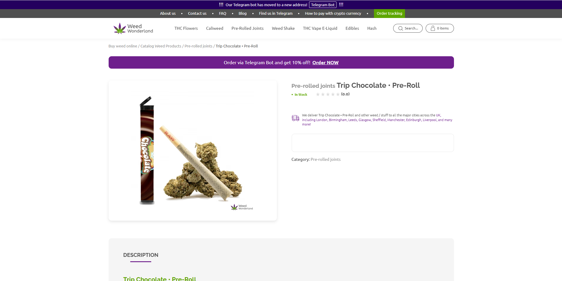 Buy Pre-rolled joints Trip Chocolate online Weed Wonderland weed shop Scotland Buy Pre-rolled joints Trip Chocolate online Weed Wonderland weed shop Scotland