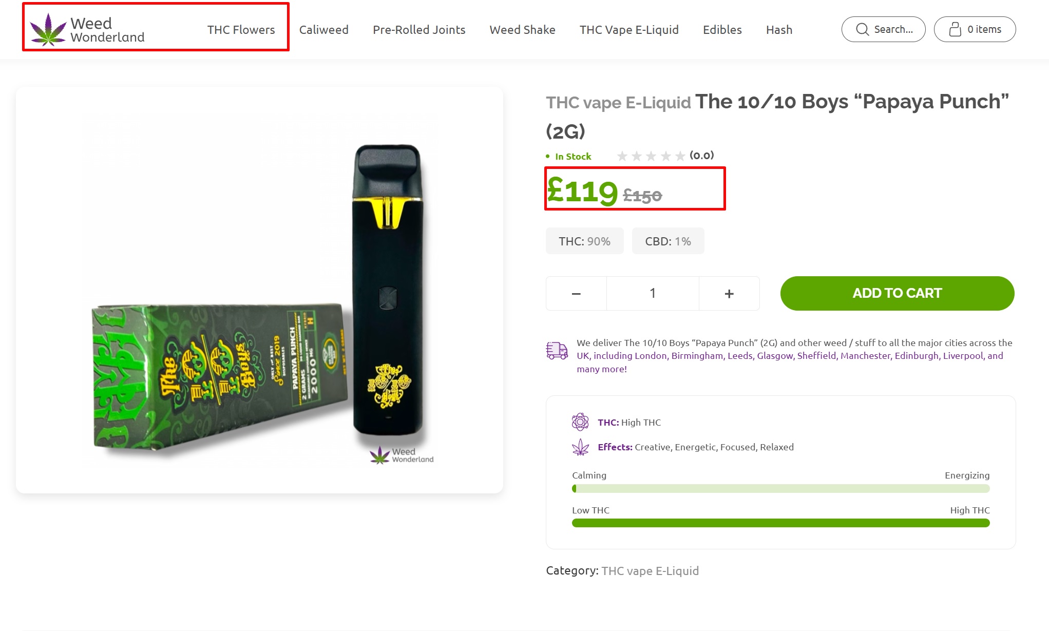 THC vape E-Liquid The 10/10 Boys Papaya Punch THC vape E-Liquid The 10/10 Boys Papaya Punch