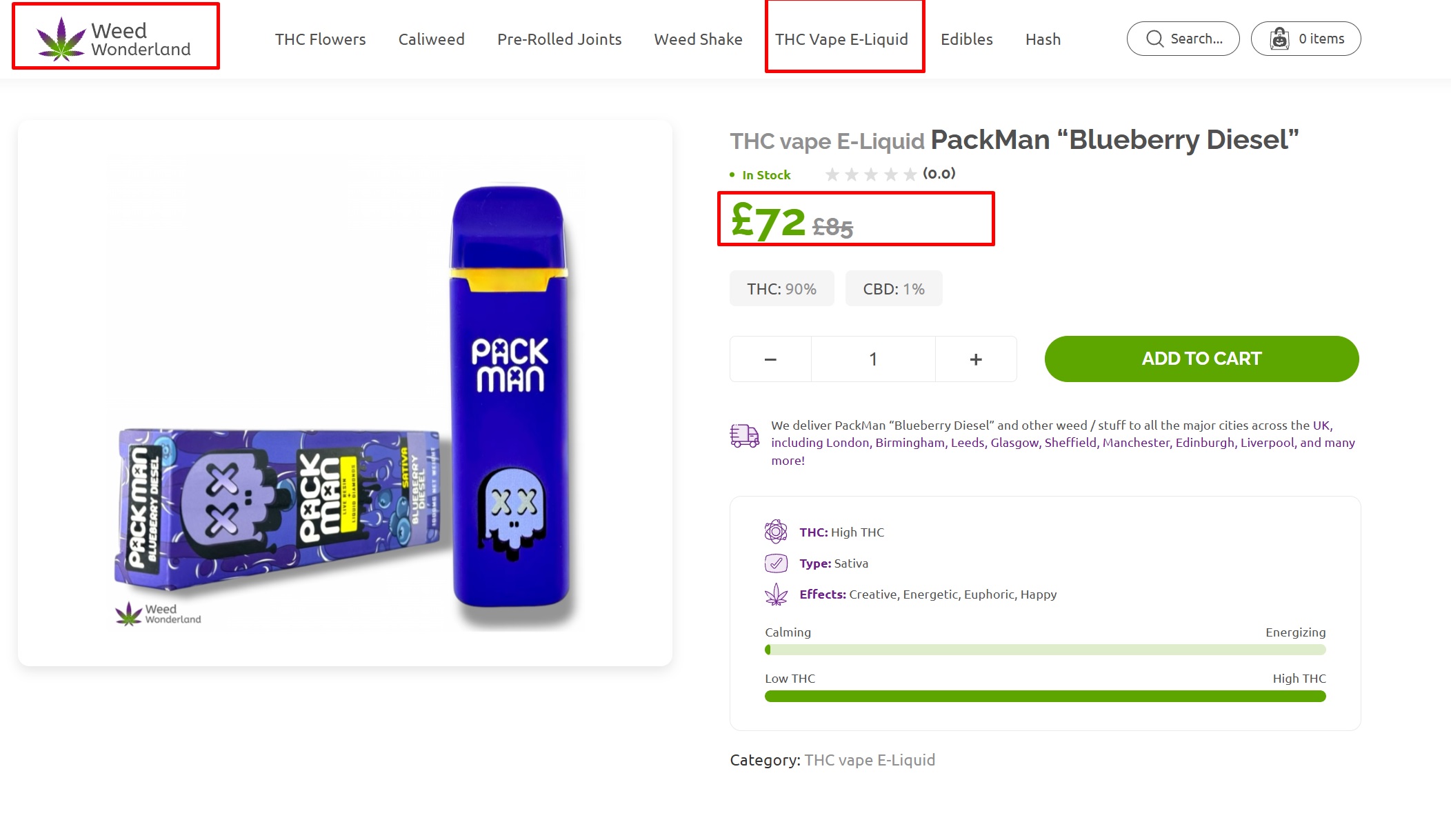THC vape E-Liquid PackMan “Blueberry Diesel” THC vape E-Liquid PackMan “Blueberry Diesel”