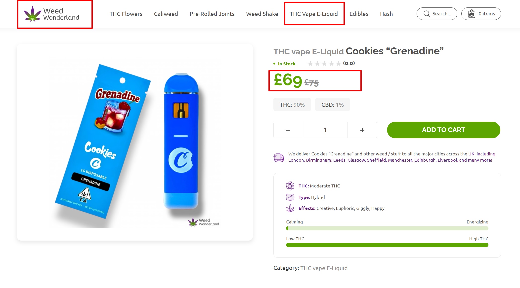 THC vape E-Liquid Cookies Grenadine THC vape E-Liquid Cookies Grenadine