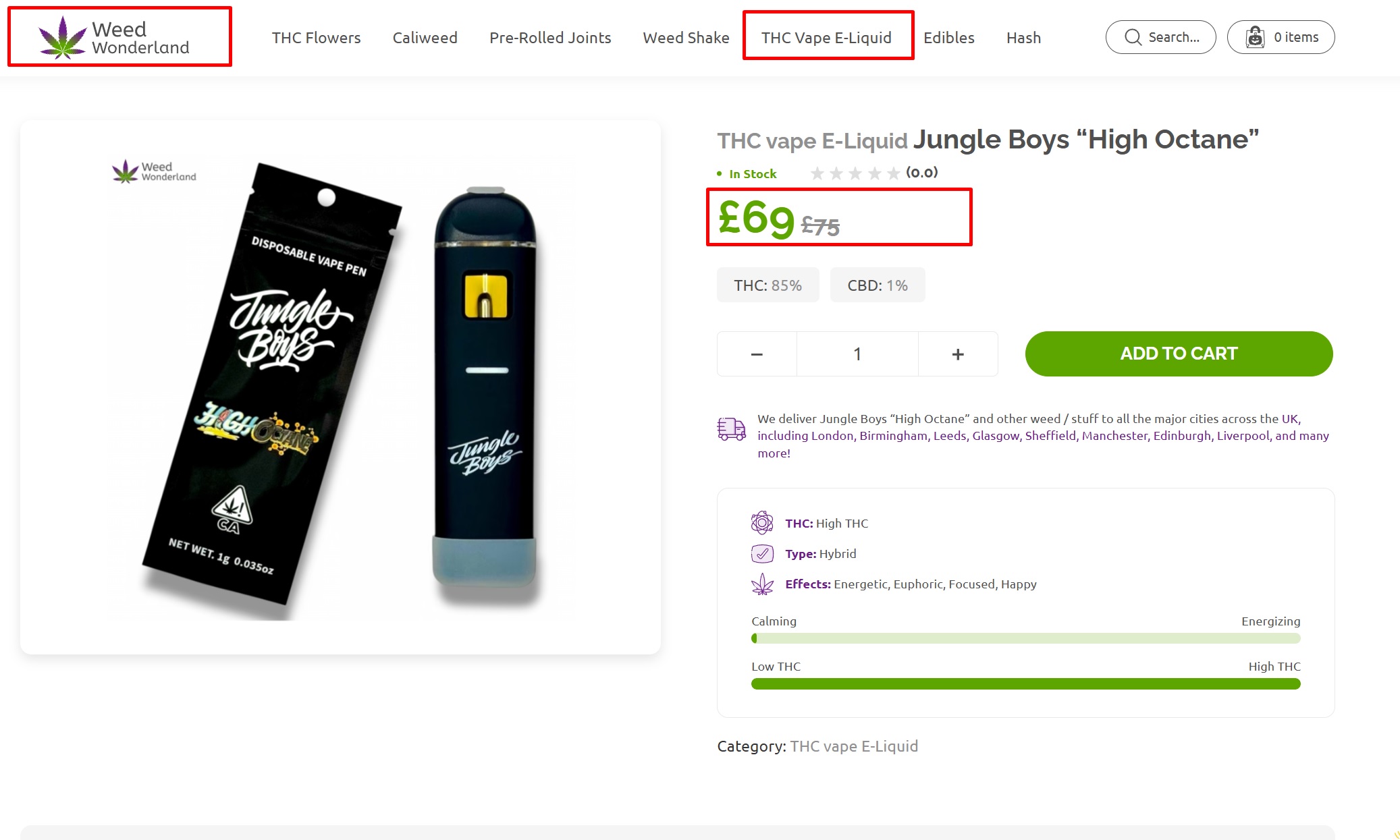 THC vape E-Liquid Jungle Boys High Octane THC vape E-Liquid Jungle Boys High Octane